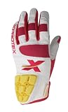 Xprotex Girls Dingr White/Rodamine Red Batting Glove, Youth Small