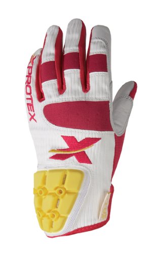 Xprotex Girls Dingr WhiteRodamine Red Batting Glove Youth X-Large