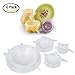 Silicone Stretch Lids,Set Of 6 pcs Multi Size Reusable OUNLIFE Silicone Lids Cover Clear For Containers,Mugs,Mason Jars And Bowls,Great For Keeping Food And Drinks Fresh