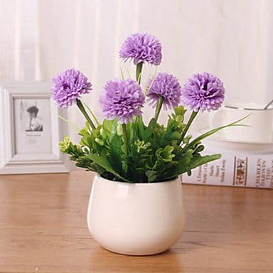 Light Purple Hyfrangeas Artifical Flowers With Vase,Artificial Flowers Decorative Flowers Wedding Party Decoration