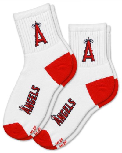MLB Los Angeles Angels Men's Quarter Socks (2 Pack)