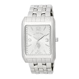 U.S. Polo Assn. Mens USC80020 Rectangular Silv