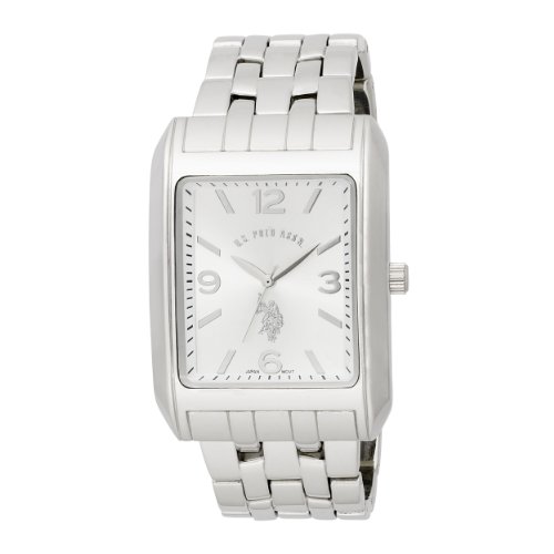 U.S. Polo Assn. Men's USC80020 Rectangular Silver Dial Bracelet Watch