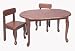 Queen Anne Oval Table and 2 Chairs - Cherry