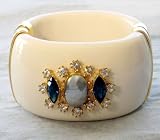 Gerard Yosca Ivory Jeweled Bangle