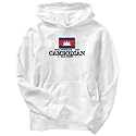 Sweatshirt White " Property Of Cambodian Nation / Flag Transfer " Cambodia Country