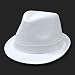 White Basic Woven Fedora Hat Hats Size Lg/XL