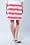 Woven Cotton Bold Striped Skirt