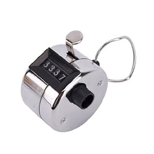 niceEshop 4 Digit Manual Hand Tally Mechanical Palm Click Counter