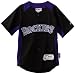 MLB Colorado Rockies Short Sleeve Authentic Button Front Cool Base Batting Practice Jersey Boys'
