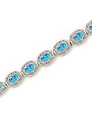 14kt Yellow Gold Oval Multi Color Bracelet.