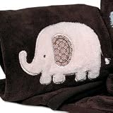 Carter's Everyday Easy Blanket - Brown with Pink Elephant