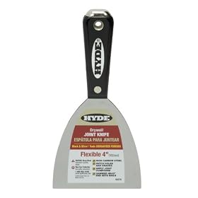 Hyde Tools 02570 4-Inch Flex Hammer Head Joint Knife, Black and Silver