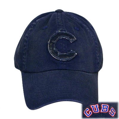 CHICAGO CUBS CAP HAT VINTAGE LOGO DENIM BLUE ADJ NEW