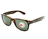 Ray-Ban RB2132P New Wayfarer Polarized Sunglasses,Tortoise Frame/Grey Lens,55 mm