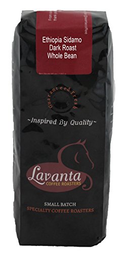 12 oz Ethiopia Sidamo Direct Trade Coffee (Dark Whole Bean)