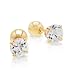 14k Yellow Gold Reversible Cubic Zirconia Stud Earrings