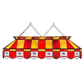 Kansas City Chiefs 40 STAINED GLASS POOL BILLIARD TABLE LAMP LIGHT