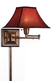 Kingston Swing Arm Lamp Red Aged Gold Coppr