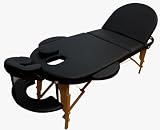 Table de Massage Pro Luxe, pliante Confort, ovale, noir