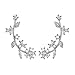 OKAJEWELRY 925 Sterling Silver Post Cubic Zircon Flower Ear Sweep Wrap Cuff Earrings