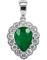 14K Emerald and Diamond Pendant (NEW COLLECTION)