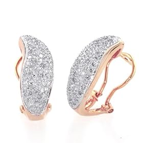 14K Rose Gold 1.00ct Diamond Earrings by 