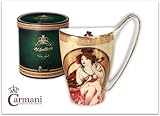 Zoom Produkt-Bild: CARMANI of Australia - ALPHONS MUCHA COLLECTION - 1 x Becher / Tasse aus Porzellan - Kaffeebecher - Motiv: "Music - 1898" - K&uuml;nstler: Alphons Mucha - Fassungsverm&ouml;gen 450 ml - Tasse: H&ouml;he ca. 13 cm - Durchmesser ca. 9 cm - Mikrowellen- und Sp&uuml;lmaschinen geeignet - Bone China - verpackt im Geschenkkarton mit Kurzangaben zum K&uuml;nstler - Ob zum Geburtstag, zum Valentinstag, zum Muttertag oder zur Hochzeit, Porzellan ist ein perfektes Geschenk f&uuml;r jeden Anlass. Oder einfach nur zum selber sammeln! - Tolle Geschenkidee!!!