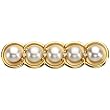 14K Yellow Gold Akoya Cultured Pearl and Diamond Brooch