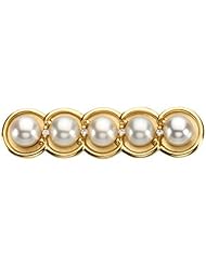14K Yellow Gold Akoya White Brooch -- LIFETIME WARRANTY