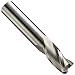 Precision Twist E3303 Carbide Square Nose End Mills, Inch, Straight Shank, Uncoated (Bright) Finish, Roughing Cut, Non-Center Cutting, For Use With Aluminum/Aluminum Alloys, Cast Iron, Steel/Steel Alloys
