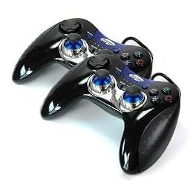 Twin Pack Wired 8 Button Analogue Controller Gamepad Set for PS3 Playstation 3