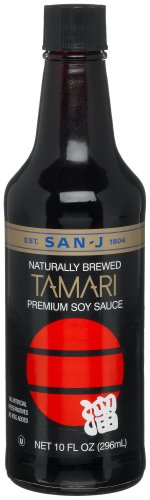 San-J Tamari Premium Soy Sauce, 10-Ounce Bottles (Pack of 6) by San J