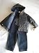 Timberland Infants Boy 24 Months Puffer Jacket with Cap, Long Sleeve shirt and Jean 3 Pcs 1 Set New