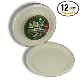 Stalkmarket 10-Inch Heavy Duty Dinner Plate, 25-Count Packages (Pack of 12)