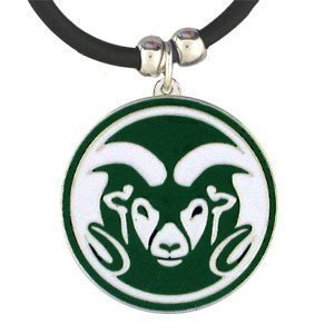Colorado State Rams Logo Pendant Rubber Necklace