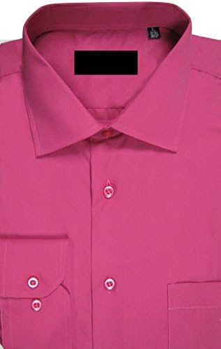 UNITED SUIT MEN'S FASHION FIT DRESS SHIRT PLUM PURPLE 16"/36", 16/16.5"NECK - 36/37"SLEEVE, PLUM PURPLE