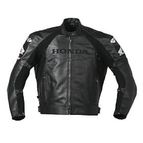 Joe Rocket Honda Super Hawk Sport Mens Leather Motorcycle Jacket Black/Black 40