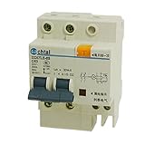 uxcell　漏電ブレーカ　過負荷保護　遮断器　オン/オフのスイッチ　プラスチック　電子部品　AC 230V 63A　2極