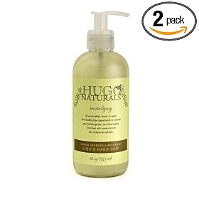 Hugo Naturals Liquid Hand Soap, Lemon Verbena and Bergamot , 12-Ounce Bottle (Pack of 2) by Hugo Naturals