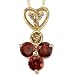 Vivacious and Radiant 1.00 cts Round Cut Garnet Diamond Pendant 14Kt Yellow Gold