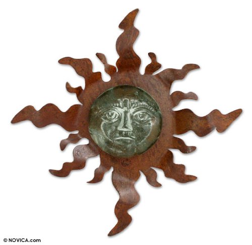 Iron and glass candleholder Crystal Sun
