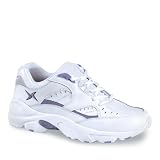 Aetrex Women's V854W Athletic Walking Shoe,White/Periwinkle,10 W US