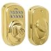 Schlage BE365VPLY505 Plymouth Keypad Deadbolt, Bright Brass