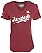 SECTION 101 by Majestic NCAA Women's Tailgate Fashion Fit Short Sleeve V Neck Tee