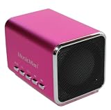 Produkt-Bild: MusicMan TXX3556 Midi Soundstation/Stereo Lautsprecher mit integriertem Akku (MP3 Player, Micro-SD Kartenslot) pink