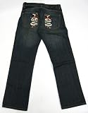 Mens Ed Hardy Top Hat Dark Wash Jeans