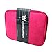 CaseCrown Double Memory Foam Netbook Pouch Hot Pink Faux Suede) to Carry the Toshiba Mini NB205-N325BL 10.1-Inch Royal Blue Netbook