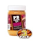 PB Crave Natural Peanut Butter, Razzle Dazzle, 16oz Jars, (Pack of 3)