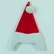 13" Adorable Red Infant Christmas Santa Hat with White Trim